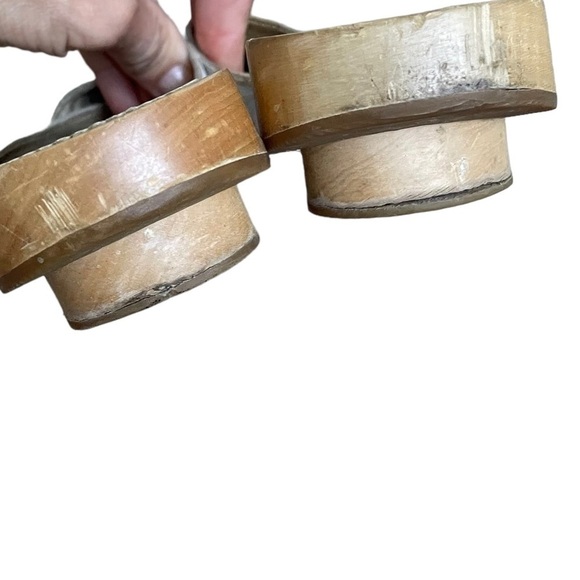 Sotto SOPRA White Leather Mule Wooden Clog Slip On Shoes Heel 7.5 - Picture 12 of 14